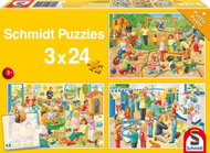 Schmidt Puzzle Day in Kindergarten 3x24 pieces - Jigsaw Puzzle