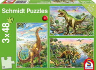 Schmidt Puzzle Dinosaur Adventure 3x48 pieces - Jigsaw Puzzle