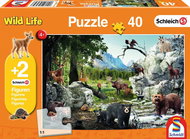 Schmidt Puzzle Schleich Wildlife 40 Pieces + Schleich Figures - Jigsaw Puzzle