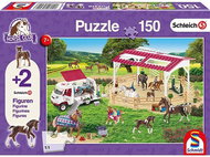 Schmidt Puzzle Schleich Riding school 150 pieces + Schleich figures - Jigsaw Puzzle