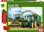 Schmidt Puzzle John Deere Tractor 6195M 100 pieces + SIKU Model - Jigsaw Puzzle