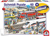 Schmidt Puzzle At the Station 60 pieces + Gift (Pendant) - Jigsaw Puzzle