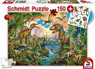 Jigsaw Schmidt Puzzle Dinosaurs 150 pieces + Gift (Tattoos) - Puzzle