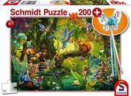 Schmidt Puzzle Fairies in the forest 200 pieces + gift (fairy wand) - Magic Wand