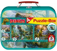Schmidt Puzzle Dinosaurs 4-in-1 in a Metal Case (60,60,100,100 pieces) - Jigsaw