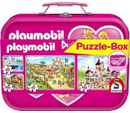 Schmidt Puzzle Playmobil 4v1 v plechovém kufříku (60,60,100,100 dílků) - Puzzle