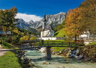 Schmidt Puzzle Church of St. Sebastian in Ramsau 1000 pieces - Jigsaw Puzzle