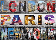 Schmidt Puzzle London, Paris, New York 1000 pieces - Jigsaw Puzzle