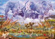 Schmidt Puzzle Animals at the Watering Hole 1000 pieces - Jigsaw Puzzle