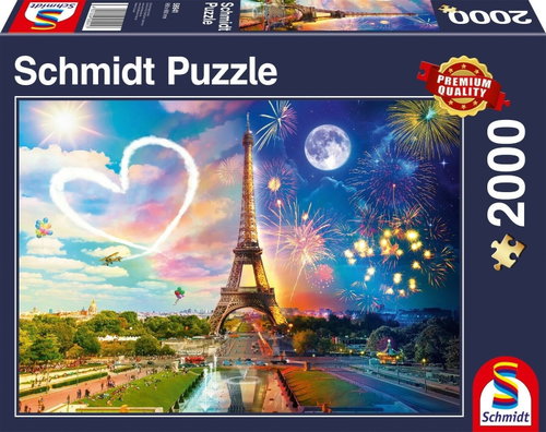 Schmidt Puzzle Paris by Day, by Night 2000 pieces - Jigsaw Puzzle - Main image