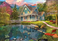 Schmidt Puzzle Holiday house by the lake 1000 pieces - Jigsaw Puzzle