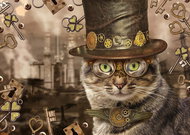 Schmidt Steampunk Puzzle: Cat 1000 pieces - Jigsaw Puzzle