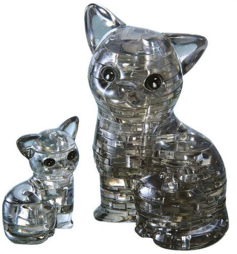 3D Crystal Cat & Kitten Puzzle