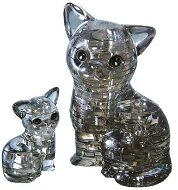 HCM Kinzel 3D Crystal puzzle Kočka s koťátkem 49 dílků - 3D puzzle