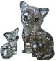 3D puzzle HCM Kinzel 3D Crystal puzzle Kočka s koťátkem 49 dílků - 3D puzzle