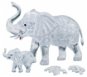 3D Puzzle HCM Kinzel 3D Crystal puzzle Elephant with cub 46 pieces - 3D puzzle