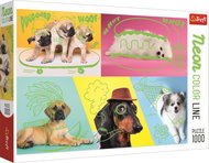 Trefl Puzzle Neon Color Line Dog Relax 1000 pieces - Jigsaw Puzzle