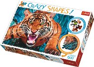 Trefl Crazy Shapes puzzle Útok tigra 600 dielikov - Puzzle