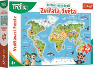 Puzzle Treflíky spoznávajú zvieratká sveta 48 dielikov - Puzzle