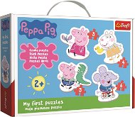 Puzzle Trefl Baby puzzle Prasátko Peppa 4v1 (3,4,5,6 dílků) - Puzzle