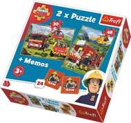 Trefl Puzzle Firefighter Sam 30 + 48 pieces + Memory Game - Jigsaw Puzzle