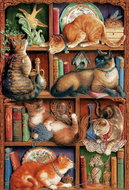 Cobble Hill Puzzle Cat Library 2000 pieces - Jigsaw Puzzle