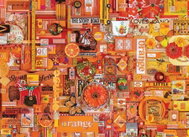 Cobble Hill Puzzle Rainbow Colours: Orange 1000 pieces - Jigsaw Puzzle