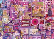 Cobble Hill Puzzle Rainbow Colours: Purple 1000 pieces - Jigsaw Puzzle