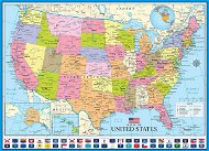 Eurographics Puzzle Politická mapa USA 1000 dílků - Puzzle