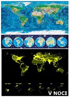 Educa Svítící puzzle Mapa světa 1000 dílků - Puzzle