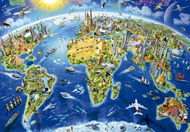 Educa Puzzle Map with world monuments 2000 pieces - Jigsaw