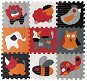 Baby Great Pěnové puzzle Zvířata šedá-červená SX (30x30) - Pěnové puzzle