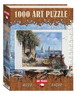 Art Wooden puzzle Terrace by the sea 1000 pieces - Jigsaw Puzzle