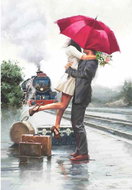 Anatolian Puzzle Couple at the Train Station 500 pieces - Jigsaw Puzzle