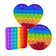 Pop it - Set 3 pcs Rainbow Square, Heart and Wheel - Pop It