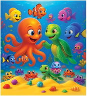 WOODEN CITY Wooden Puzzle Octopus and Turtle 20 Pieces - Wooden Puzzle