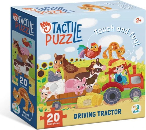 DODO Touch and Feel Puzzle Tractor Ride 20 Pieces - Jigsaw Puzzle - Main image