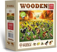 WOODEN CITY Dřevěné puzzle Psí symfonie v parku 1000 dílků - Jigsaw Puzzle