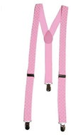 Funny Fashion Braces with polka dots, pink - Costume Accessory