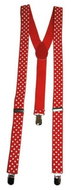Funny Fashion Braces with polka dots, red - Costume Accessory