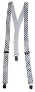 Funny Fashion Braces with polka dots, white - Costume Accessory