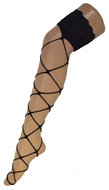 Funny Fashion Black fishnet stockings - Costume Accessory