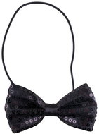 Funny Fashion Bow tie with sequins black - Costume Accessory
