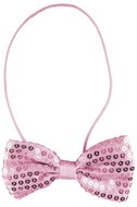 Funny Fashion Bow tie with sequins pink - Costume Accessory