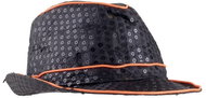 Funny Fashion Klobouk s flitry LED svítící oranžový - Doplněk ke kostýmu