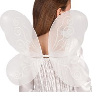 Carnival Toys White Butterfly Wings - Costume Accessory