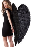 Boland Wings black feather giant - Costume Accessory