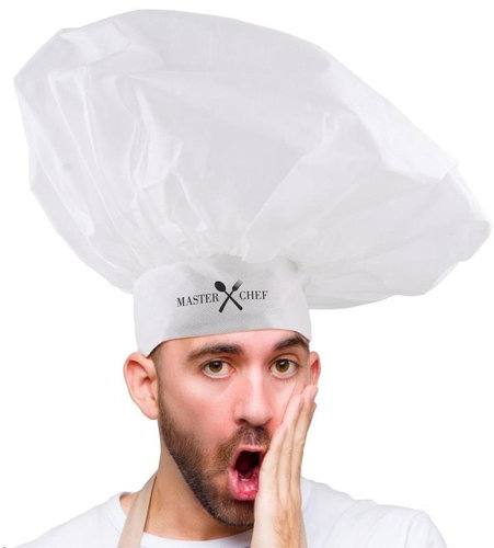 Funny Fashion Master Chef Maxi Cap White - Costume Accessory - Main image