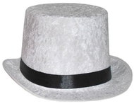 Funny Fashion Hat top hat velvet white - Costume Accessory