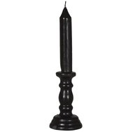 Guirca Black candle with wax candle holder 27 cm - Costume Accessory